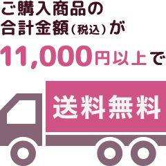 11,000円（税込）以上のお買い上げで送料無料！